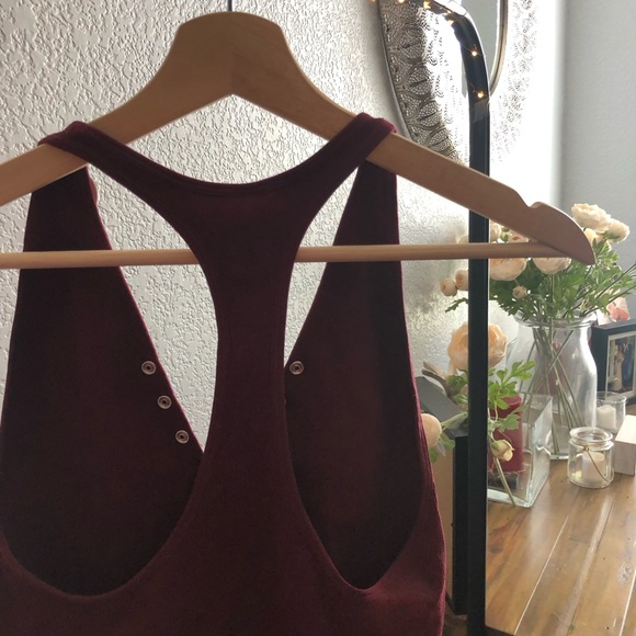 A brand new burgundy bodysuit with tag! - Picture 3 of 4